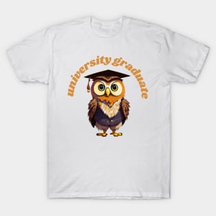 University graduate cartoon owl T-Shirt